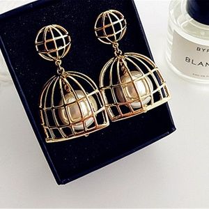 Exaggerated Birdcage Earrings, Eye-catching
